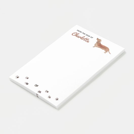 Dachshund Dog Post-It Notes (Schuin)