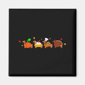 Dachshund Dog Pumpkin E Turkey Thanksgiving  Magneet (Voorkant)