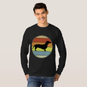 Dachshund Dog Retro T-shirt (Voorkant volledig)