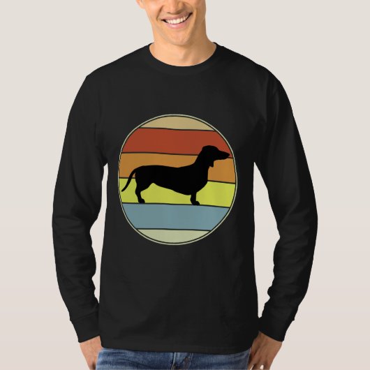 Dachshund Dog Retro T-shirt (Voorkant)