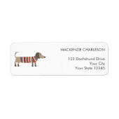 Dachshund Dog Return Address Label (Voorkant)