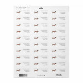 Dachshund Dog Return Address Label (Full Sheet)