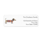 Dachshund Dog Return Address Label (Voorkant)