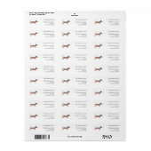Dachshund Dog Return Address Label (Full Sheet)