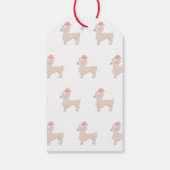 Dachshund Dog Santa hat Merry kerst Personal Cadeaulabel (Achterkant)