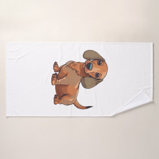 Dachshund Dog Schattige Badhanddoek (Badhanddoek)