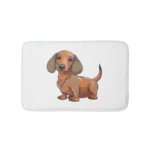 Dachshund Dog Schattige Badmat (Voorkant)