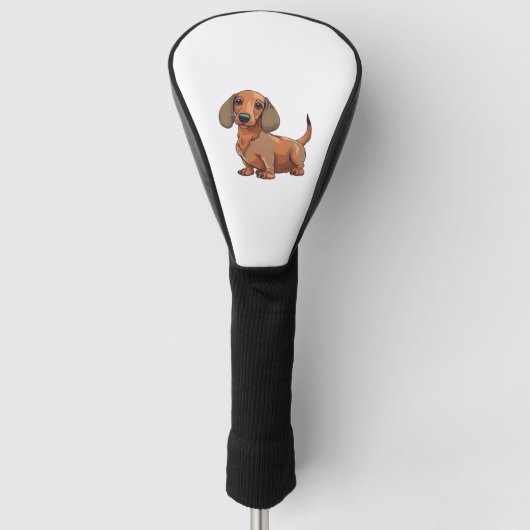 Dachshund Dog Schattige Golfheadcover (Voorkant)