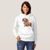 Dachshund Dog Schattige Hoodie (Voorkant volledig)