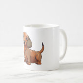 Dachshund Dog Schattige Koffiemok (Voorkant rechts)