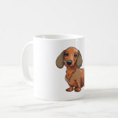 Dachshund Dog Schattige Koffiemok (Voorkant links)