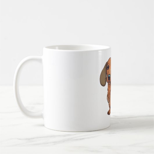 Dachshund Dog Schattige Koffiemok (Links)
