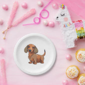 Dachshund Dog Schattige Papieren Bordje (Feest)