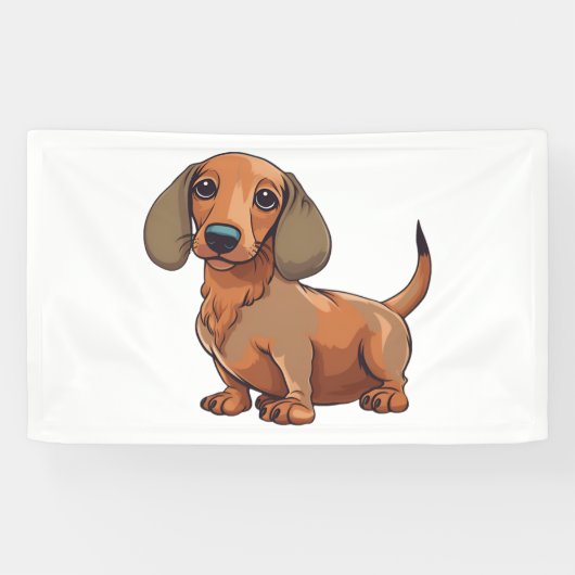 Dachshund Dog Schattige Spandoek (Horizontaal)