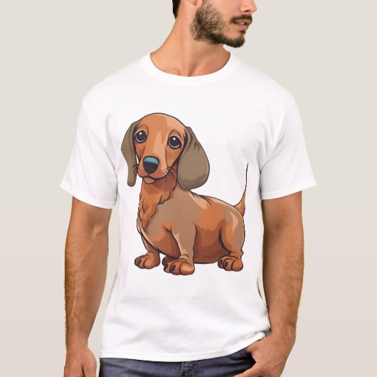 Dachshund Dog Schattige T-shirt (Voorkant)