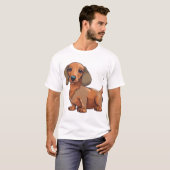 Dachshund Dog Schattige T-shirt (Voorkant volledig)