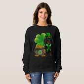 Dachshund Dog Shamrock Irish Saint Patrick Day Trui (Voorkant volledig)
