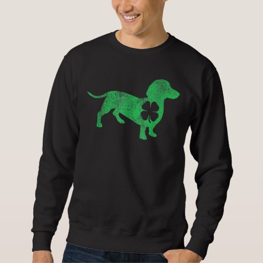 Dachshund Dog Shamrock St Patrick S Day Saint Padd Trui (Voorkant)