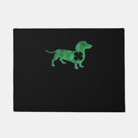 Dachshund Dog Shamrock St. Patrick's Day Saint Pad Deurmat (Voorkant)