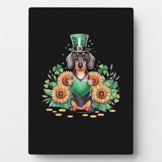 Dachshund Dog Shamrock St. Patrick's Day Saint Pad Fotoplaat (voorkant)