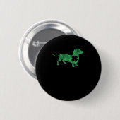 Dachshund Dog Shamrock St. Patrick's Day Saint Pad Ronde Button 5,7 Cm (Voorkant /achterkant)