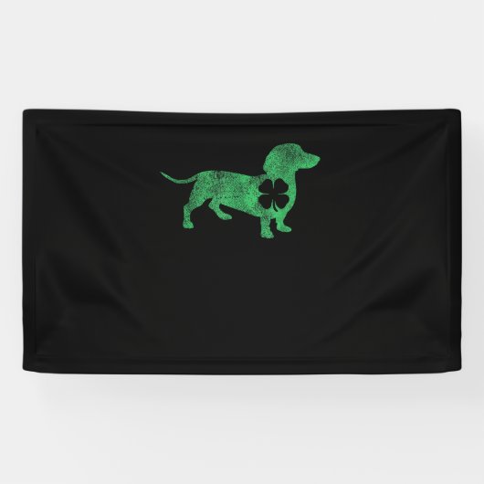 Dachshund Dog Shamrock St. Patrick's Day Saint Pad Spandoek (Horizontaal)
