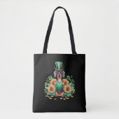Dachshund Dog Shamrock St. Patrick's Day Saint Pad Tote Bag (Voorkant)