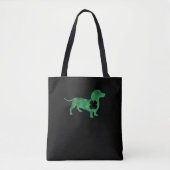 Dachshund Dog Shamrock St. Patrick's Day Saint Pad Tote Bag (Voorkant)