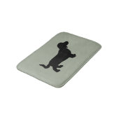 Dachshund Dog Silhouette Bath Mat (Gekanteld)