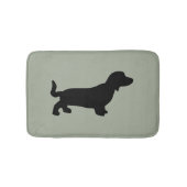 Dachshund Dog Silhouette Bath Mat (Voorkant)