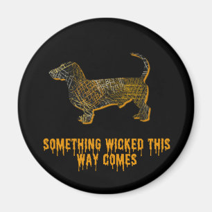 Dachshund Dog Silhouette Fun Halloween Magneet