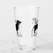 Dachshund Dog Silhouette I Love Dachshunds Glas (Rechts)