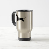 Dachshund Dog Silhouette Reisbeker (Voorkant links)