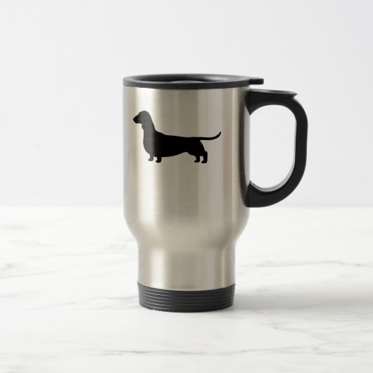 Dachshund Dog Silhouette Reisbeker (Rechts)