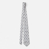 Dachshund Dog Silhouette Yellow & Blue White Strop Stropdas (Achterkant)