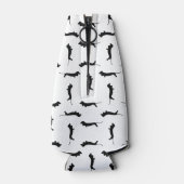 Dachshund Dog Silhouettes CUSTOM ACHTERGROUND COLO Flesjeskoeler (Achterkant)