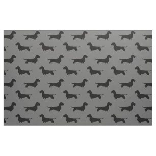 Dachshund Dog Silhouettes Patroon Stof