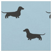 Dachshund Dog Silhouettes Pattern Doxies Dachsies Stof (Close Up)