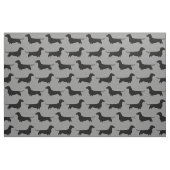 Dachshund Dog Silhouettes Pattern Grey and Black Stof (Fat Quarter)