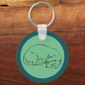 Dachshund Dog Sleutelhanger (Voorkant)