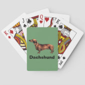 Dachshund Dog-speelkaarten Pokerkaarten (Achterkant)