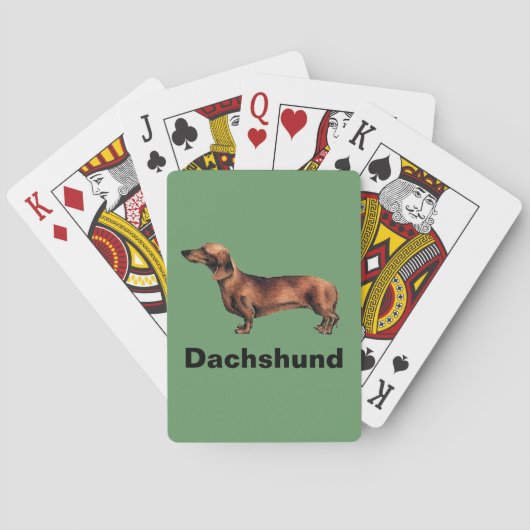 Dachshund Dog-speelkaarten Pokerkaarten (Achterkant)