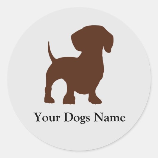 Dachshund Dog Sticker (Voorkant)