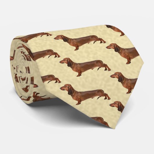 Dachshund Dog Stropdas (Opgerold)