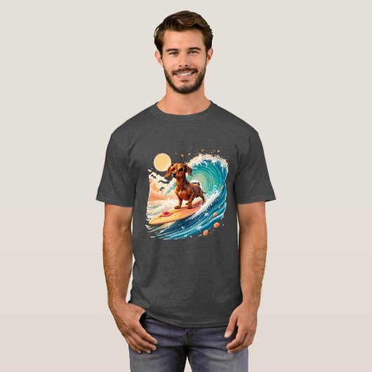 Dachshund Dog Summer Vibes T-shirt (Voorkant volledig)