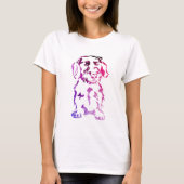 Dachshund Dog T-shirt met Wirehaire (Voorkant)