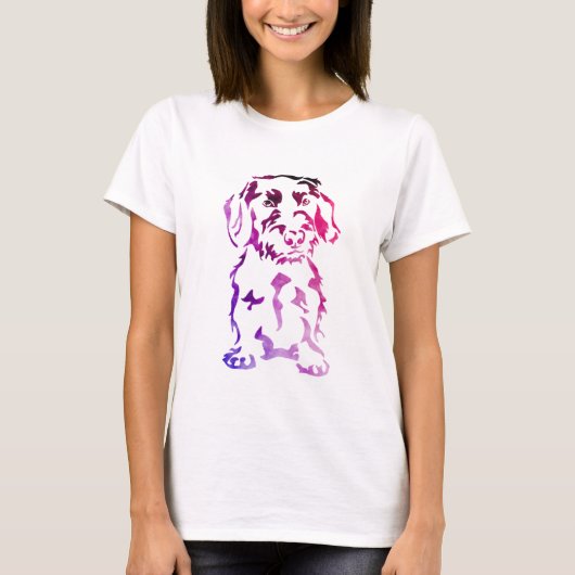 Dachshund Dog T-shirt met Wirehaire (Voorkant)