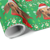 Dachshund Dog Ugly kerst Cadeaupapier (Rol Hoek)