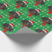 Dachshund Dog Ugly kerst Cadeaupapier (Hoek)