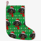 Dachshund Dog Ugly kerst Kleine Kerstsok (Voorkant)